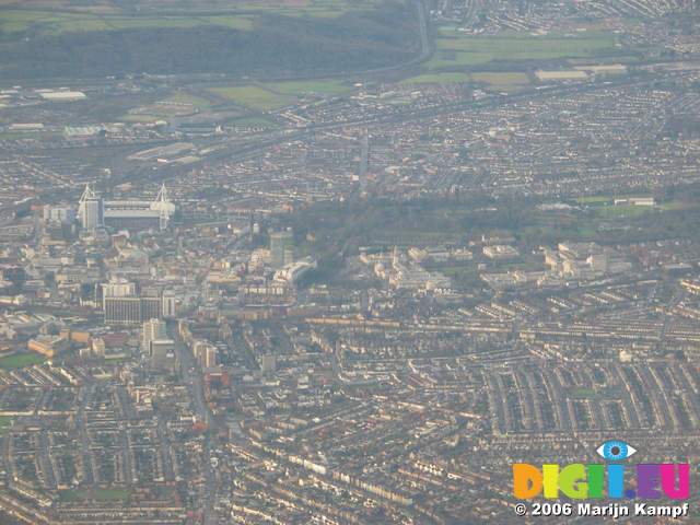 16026 Cardiff city centre from the air